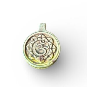 Ceramic Om‎ Pendant (Green)